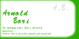 arnold bori business card